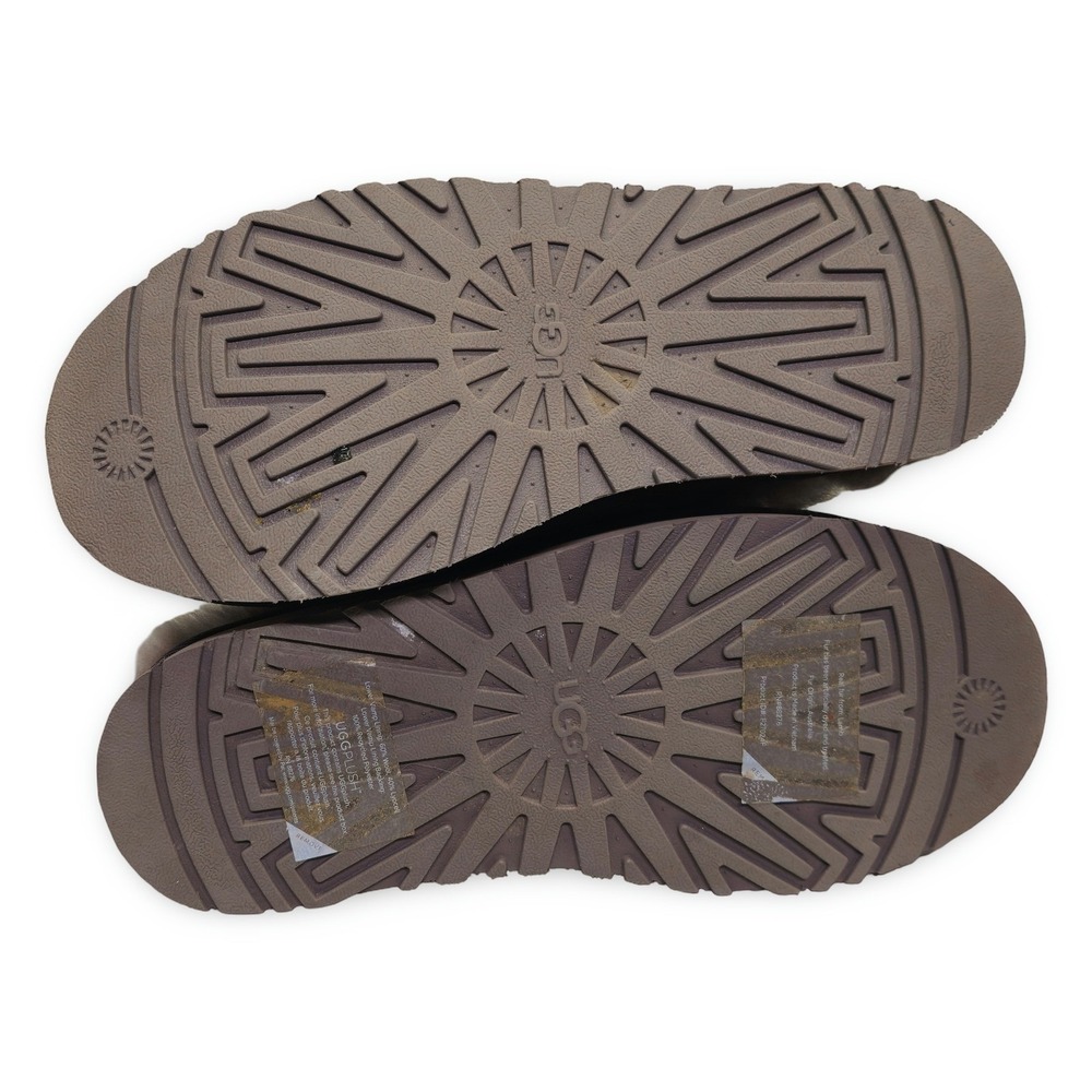 UGG Tazz Suede Platform Slippers Women 8 Caribou Excellent Tasman Braid 1158260 - Picture 8 of 8